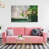 花瓶ガラス窓、フローラフラワーアートキャンバス印刷 キャンバスプリント (インサイチュ (リビング))