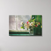 花瓶ガラス窓、フローラフラワーアートキャンバス印刷 キャンバスプリント (正面)