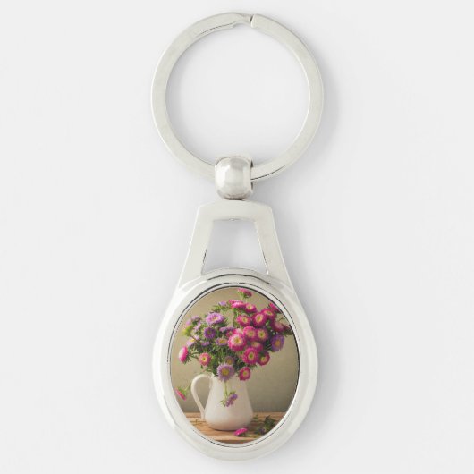 花瓶キーチェーンの野生の花 キーホルダー (正面)
