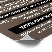 花瓶シルエット、陶器店、陶芸家の広告 ポスター (角)