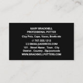 花瓶シルエット、陶器店、陶芸家 名刺 (裏面)