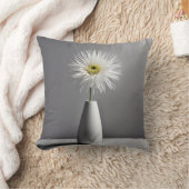 花瓶シンプルの白い花 クッション (ブランケット)