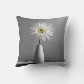 花瓶シンプルの白い花 クッション (裏面)