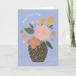 花瓶シンプルの花お母さんの日のグリーティングカード カード