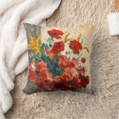 花瓶セラミックの花束 クッション (ブランケット)