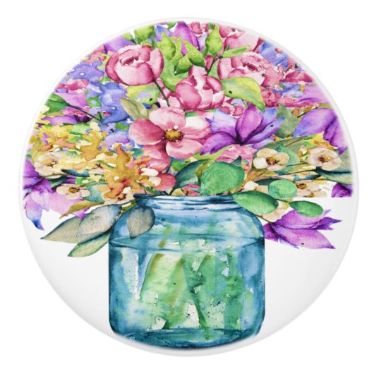 花瓶セラミック引き出しノブ セラミックノブ (正面)