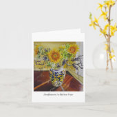 花瓶ノテイタリアンカードのヒマワリ カード (黄色い花)