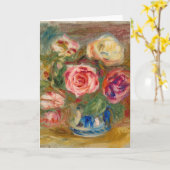 花瓶バラ |ルノアール カード (黄色い花)