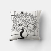 花瓶ミニマルモダンリストブーケ クッション (裏面)