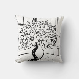 花瓶ミニマルモダンリストブーケ クッション