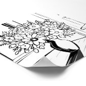 花瓶ミニマルモダンリスト ポスター (角)