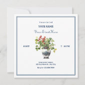 花瓶付きアンティーク 招待状 (正面)