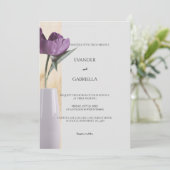 花瓶付結婚式招待状 招待状 (スタンド正面)