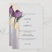 花瓶付結婚式招待状 招待状 (正面/裏面)