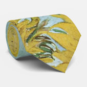 花瓶入りのヒマワリ(F456)ヴァンゴッホファインアート ネクタイ (ロール)