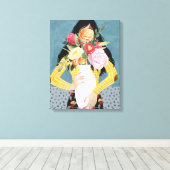 花瓶女 キャンバスプリント (インサイチュ (ウッドフロア))