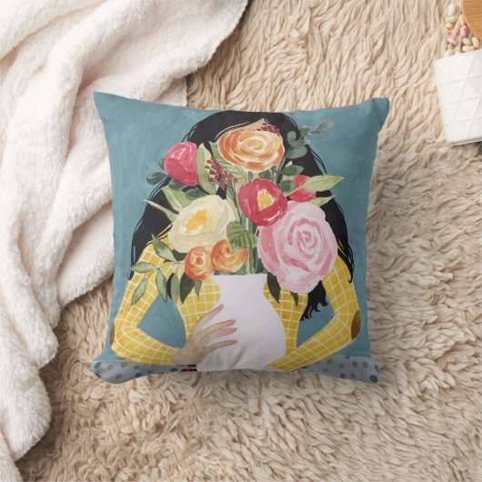 花瓶女 クッション (ブランケット)