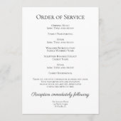 花瓶式黄日花の葬祭式 プログラム (裏面)