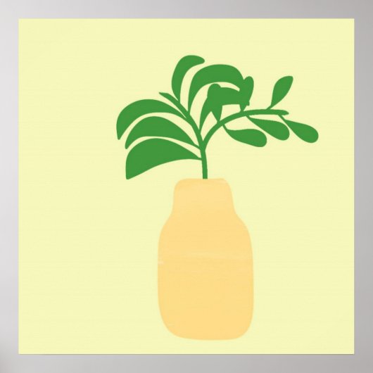 花瓶抽象芸術アート ポスター (正面)