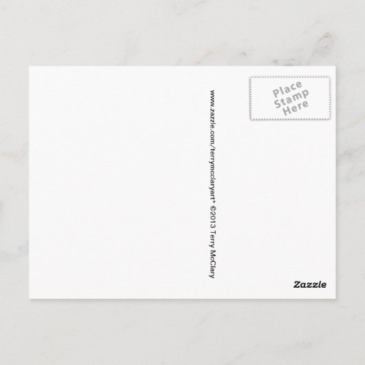 花瓶植物ヴィンテージステンドグラススタイル ポストカード (裏面)