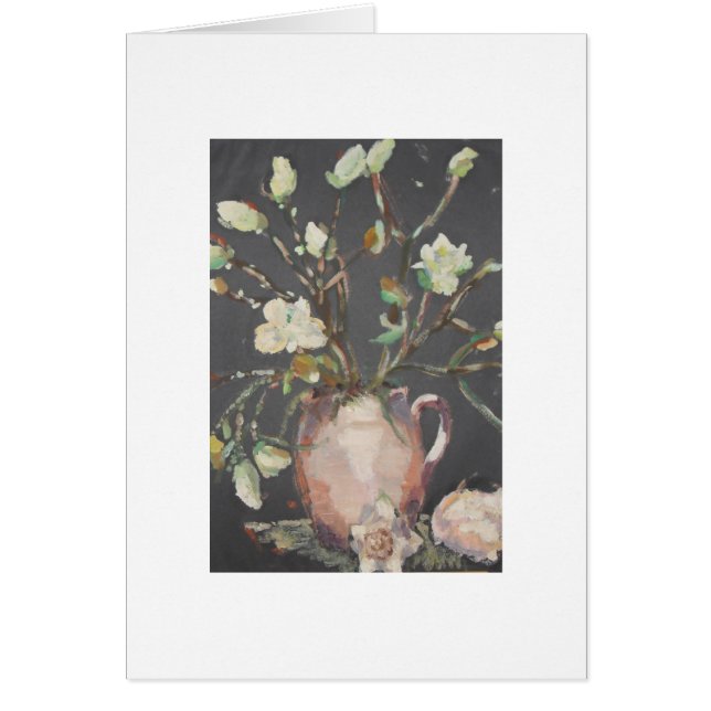 花瓶油絵の花 (正面)