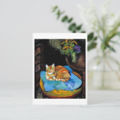 花瓶花猫スザンヌ・ヴァラドン ポストカード (スタンド正面)