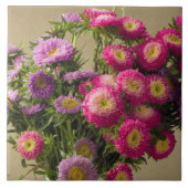 花瓶表示タイルの野生の花 タイル (正面)