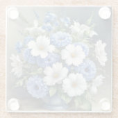 花瓶 エレガント 水彩画 ガラスコースター (裏面)