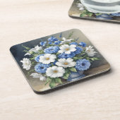 花瓶 エレガント 水彩 コースター (左側)