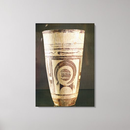 花瓶、スタイルI、イランのスサから、紀元前5000-4000 キャンバスプリント (正面)