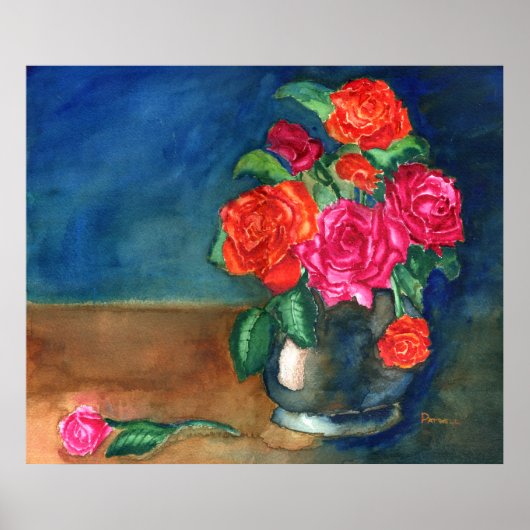 花瓶(バラ) ポスター (正面)
