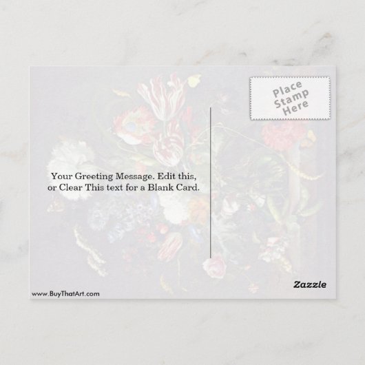 『花瓶』 ポストカード (裏面)