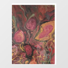 花瓶 – 抽象芸術アートワークのウィンドウデカール ウィンドウサイン