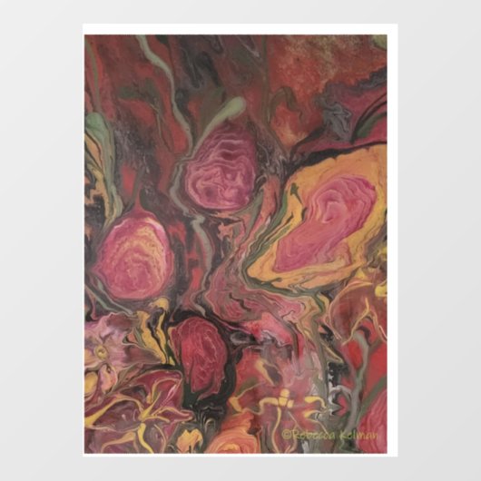 花瓶 – 抽象芸術アートワークのウィンドウデカール ウィンドウサイン (シート)