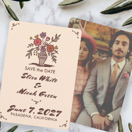 花瓶　田舎風　気まぐれ　スケッチ　カスタム　写真 セーブザデート