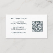 花瓶QRコードご注文ありがとうございますカスタム 名刺 (裏面)