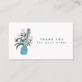 花瓶QRコードご注文ありがとうございますカスタム 名刺 (正面)