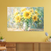 *~*花瓶Sun Flowers TV2 Streted Canvas Print キャンバスプリント (インサイチュ (リビング))