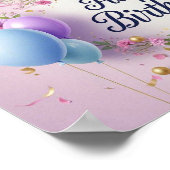 花生誕生豪華エレガント贅沢 ポスター (角)