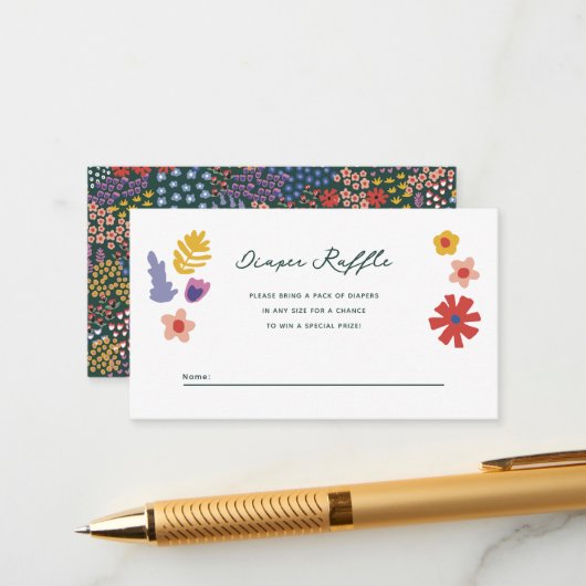 花畑おむつラッフルエンクロージャカード エンクロージャーカード (正面/裏面インサイチュ)