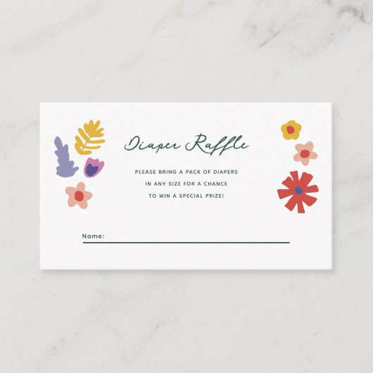 花畑おむつラッフルエンクロージャカード エンクロージャーカード (正面)