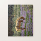 花畑で入浴する太陽 ジグソーパズル (縦)