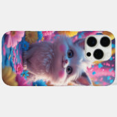 花畑で愛らしいワンちゃん可愛い Case-Mate iPhoneケース (裏面 (横))