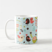 花畑で楽しむ鳥|過去記事 コーヒーマグカップ (左)