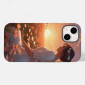 花畑で白い花を生むアニメーション少女|過去記事 Case-Mate iPhoneケース (裏面 (横))