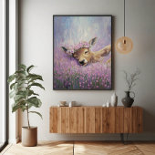 花畑で眠る雌鹿 ポスター