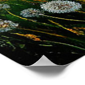 花畑で駆ける馬 ポスター (角)