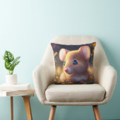 花畑にかわいい小さなネズミ クッション (椅子)