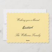 花畑にかわいい小さな復活祭の子羊 シーズンカード (裏面)