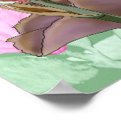 花畑にかわいい犬。 ポスター (角)